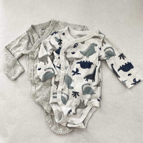 Set of Long Sleeve Onesie bodysuits by Carter's 100% Cotton - Picture 1 of 16